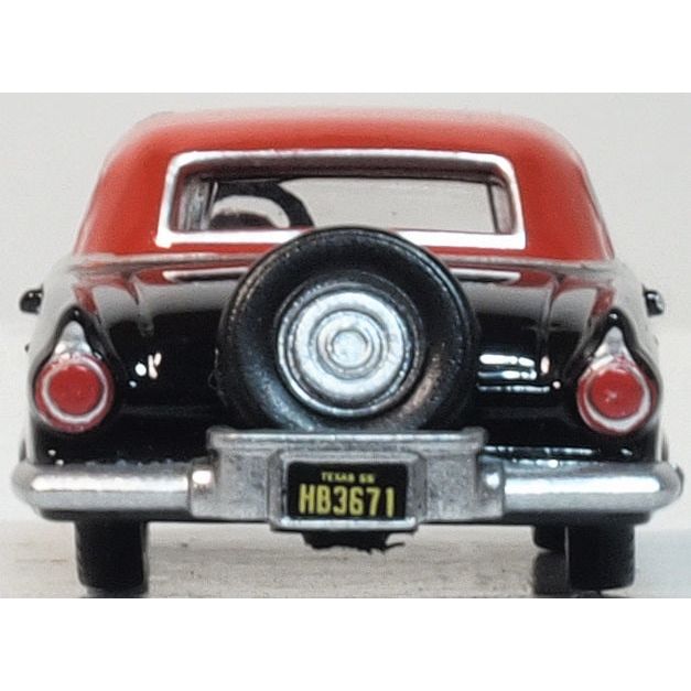 OXFORD 1/87 Ford Thunderbird 1956 Raven Black/Fiesta Red