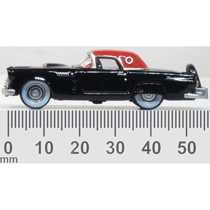 OXFORD 1/87 Ford Thunderbird 1956 Raven Black/Fiesta Red