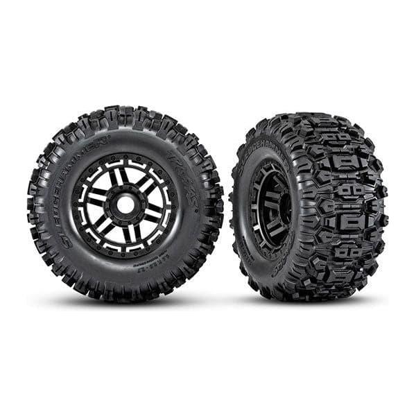 TRAXXAS Maxx Assembled Black Wheels Tyres Sledgehammer (8972)