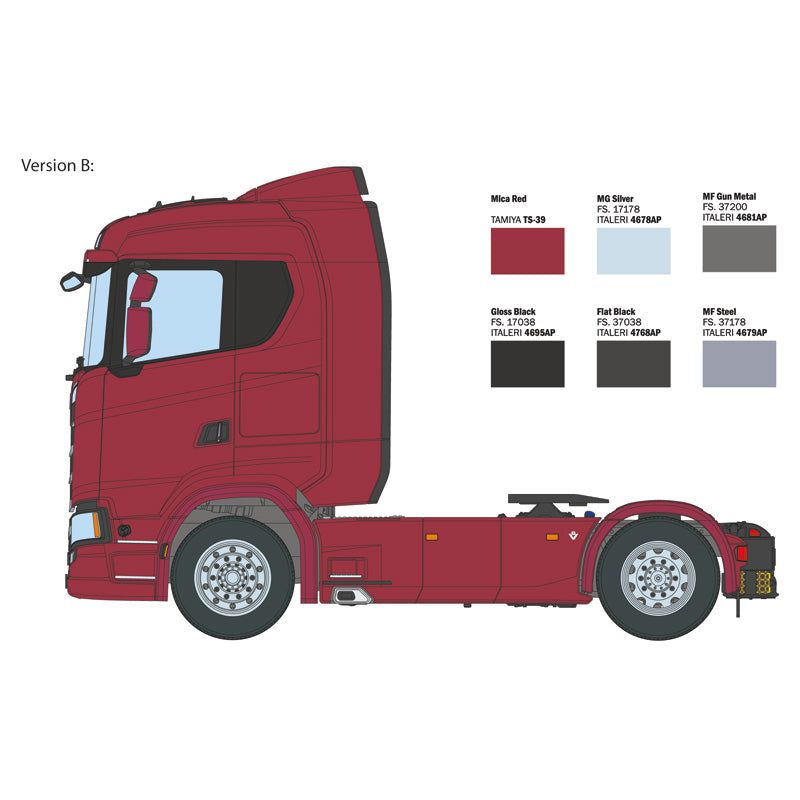 ITALERI Scania S770 4x2 Normal Roof "Grey Cab" (New Decal Sheet)