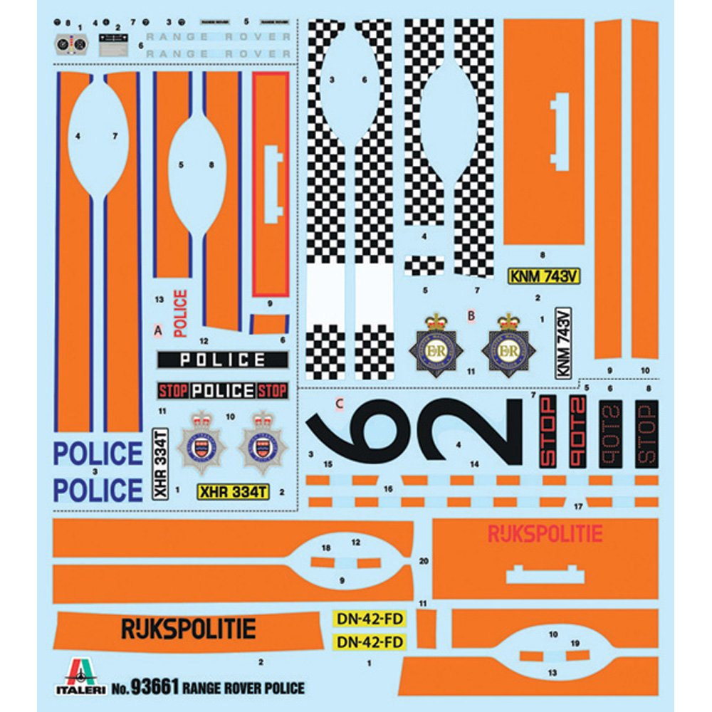 ITALERI 1/24 Range Rover Police-New Artwork and Rubber Tyres