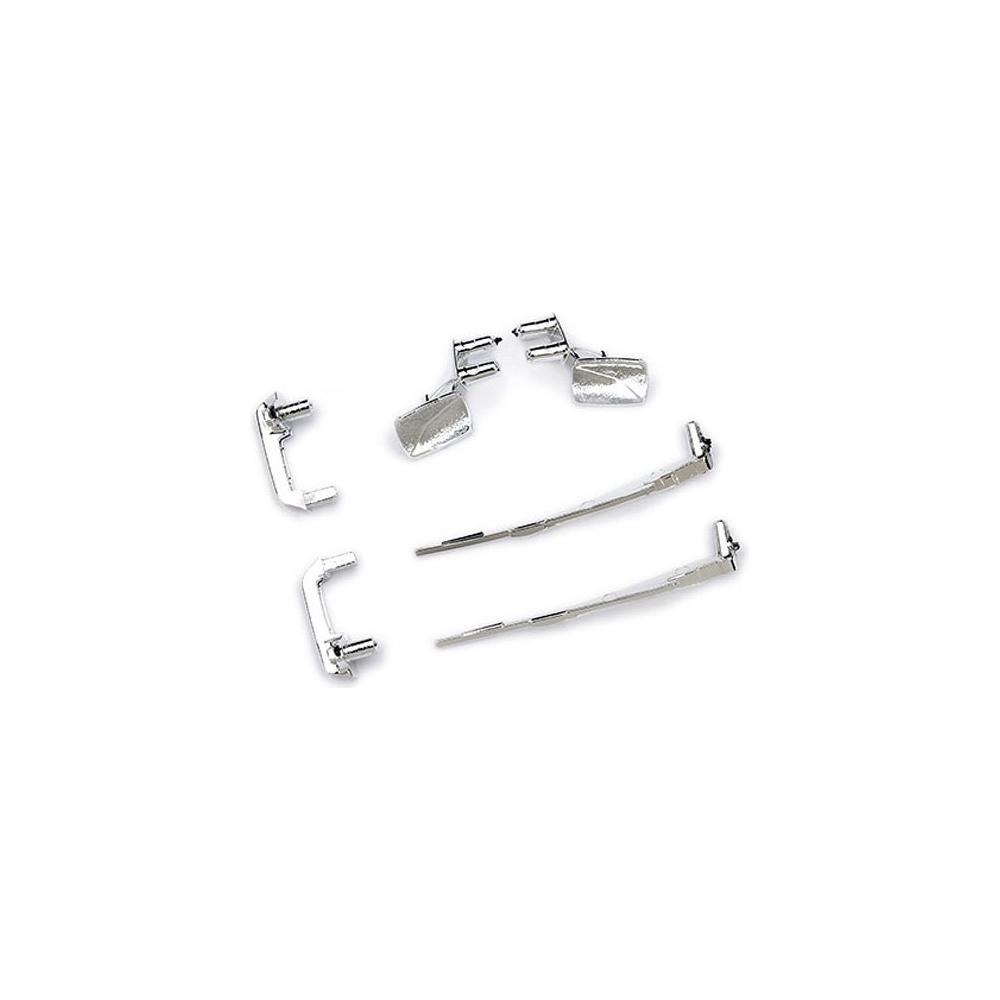 Traxxas Door handles (left & right)/ mirrors, side (left & right)/ windshield wipers (fits #9811 body)