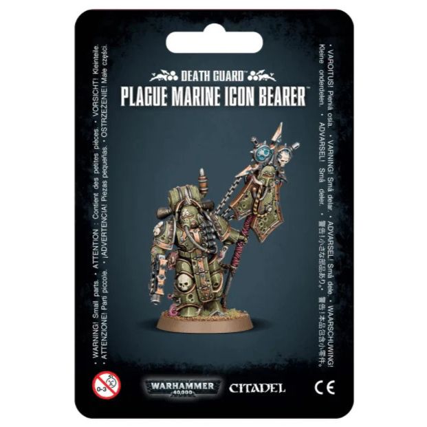 GAMES WORKSHOP 43-47 Death Guard Plague Marine Icon Bearer