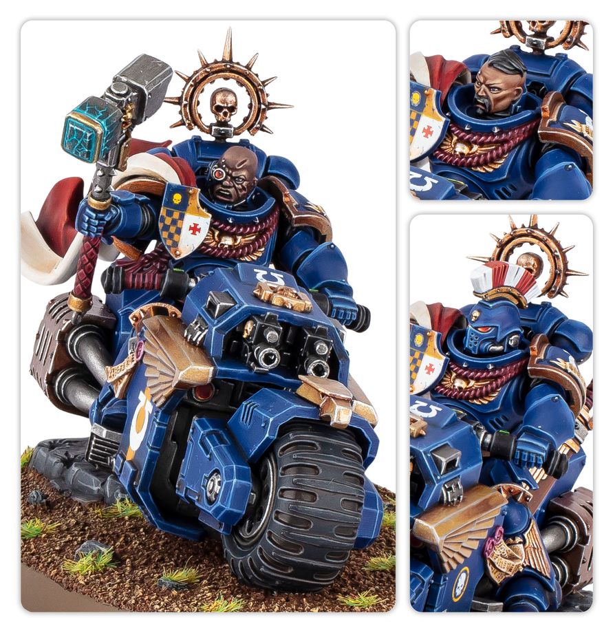 WARHAMMER 40K Space Marines: Captain on Bike