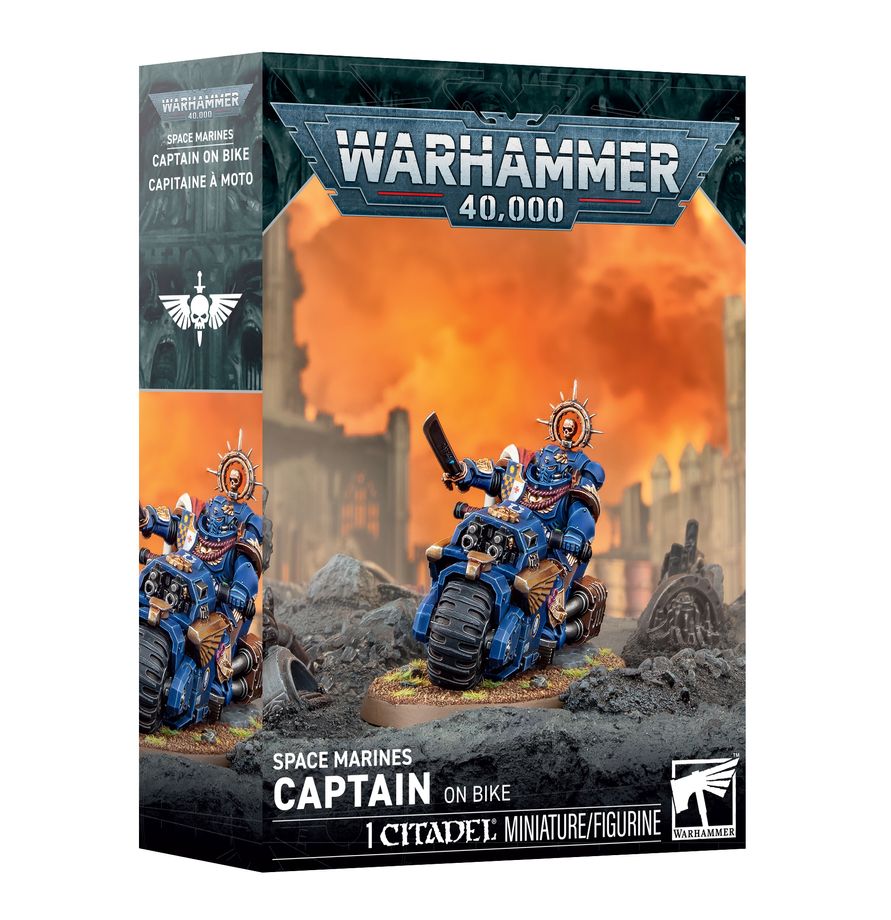 WARHAMMER 40K Space Marines: Captain on Bike