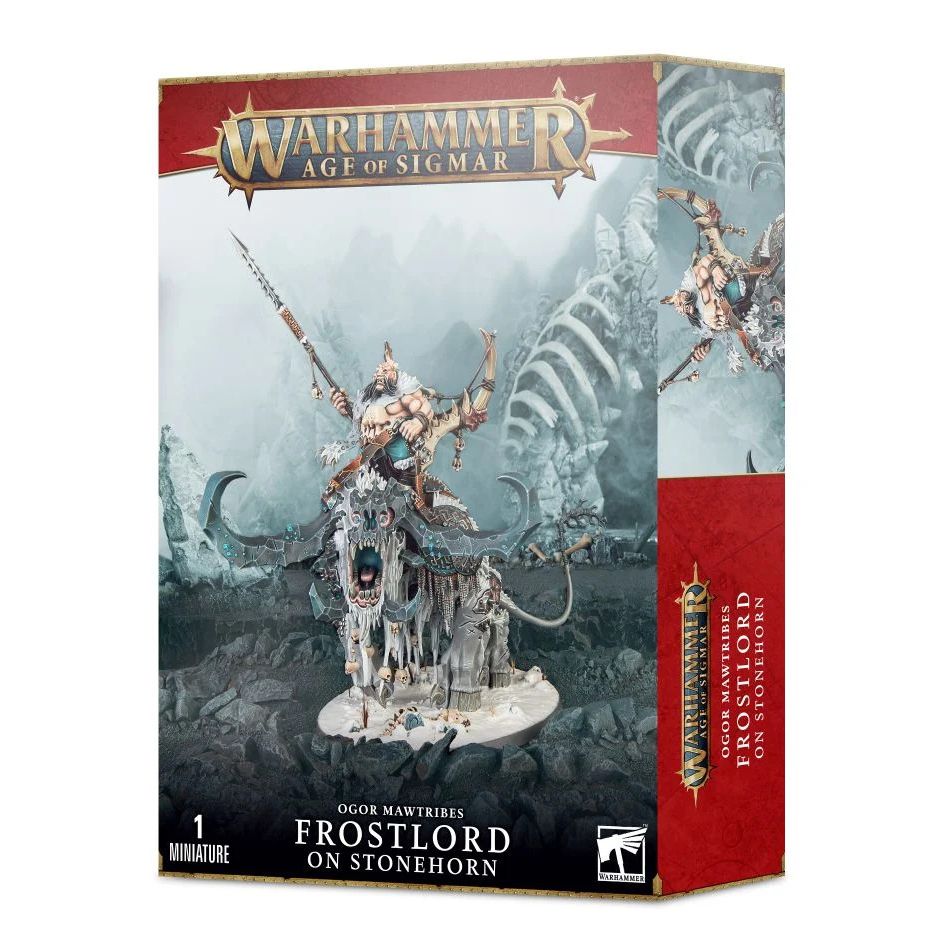GAMES WORKSHOP 95-12 Ogre Mawtribes: Frostlord On Stonehorn