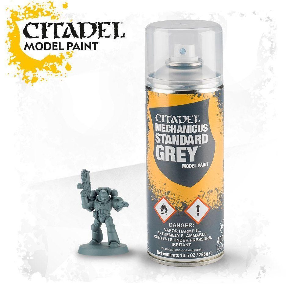 GAMES WORKSHOP 62-26 Citadel Spray Paint: Mechanicus Grey