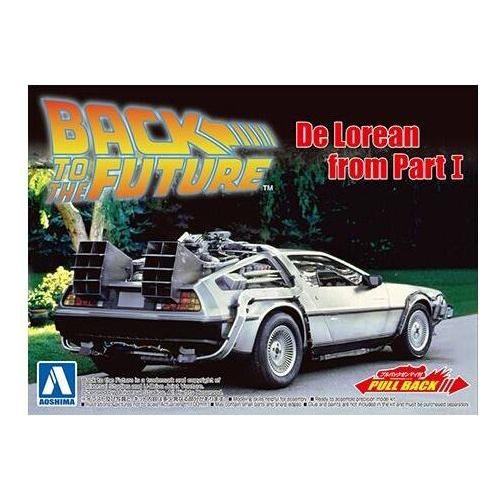 AOSHIMA 1/43 Back to The Future De Lorean from Part I (Pullback)