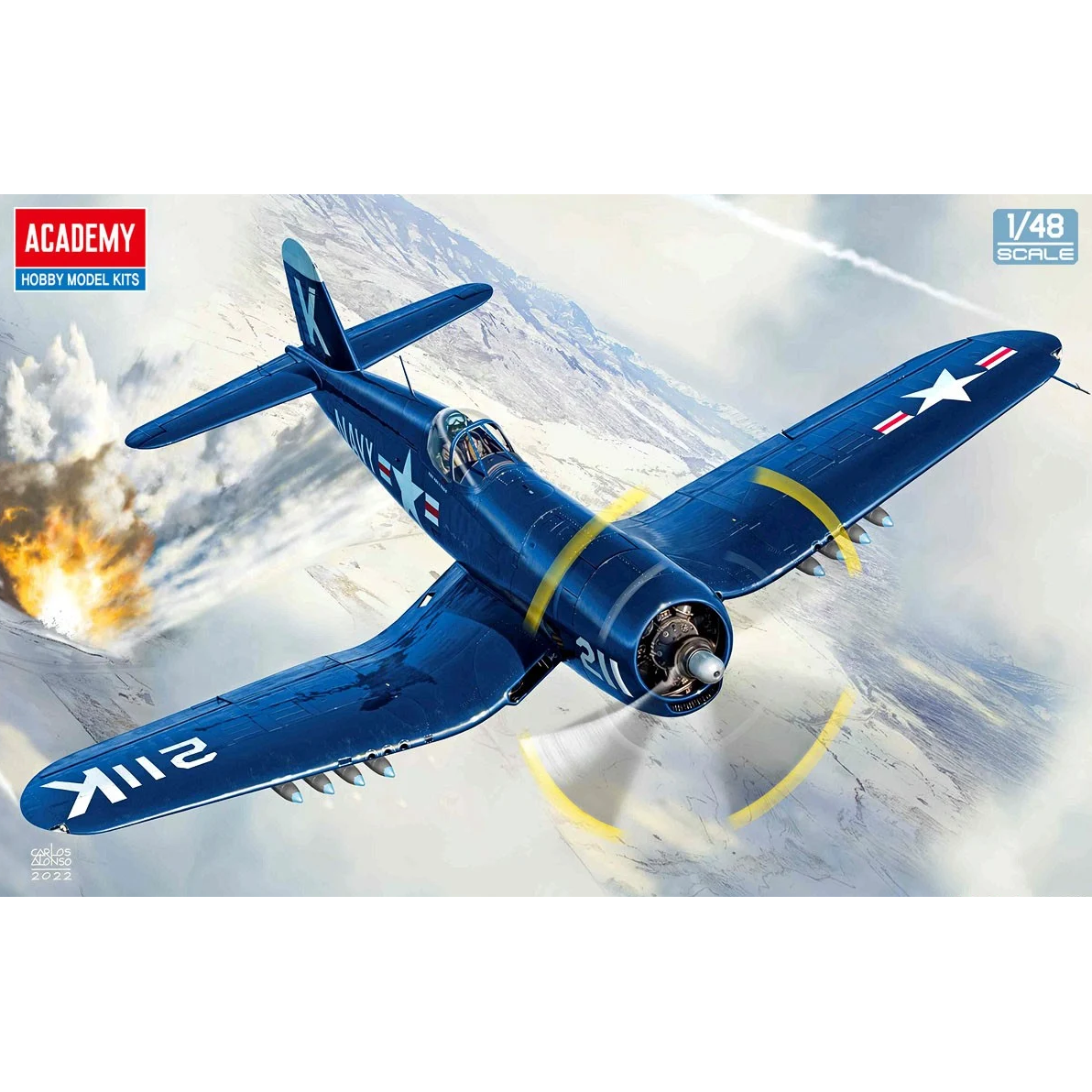 ACADEMY 1/48 USN F4U-4 "Battle of Jangjin Reservoir" Plastic Model Kit