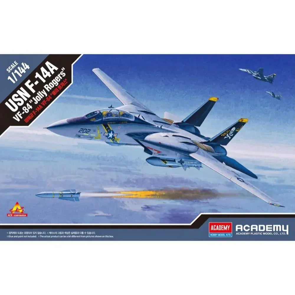 ACADEMY 1/144 USN F-14A VF-84 "Jolly Rogers" Plastic Model Kit