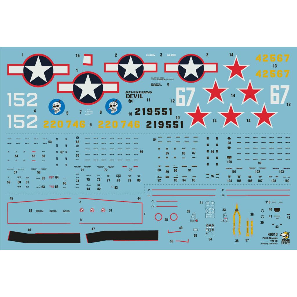 ARMA HOBBY 1/48 P-39 Q Airacobra Plastic Model Kit