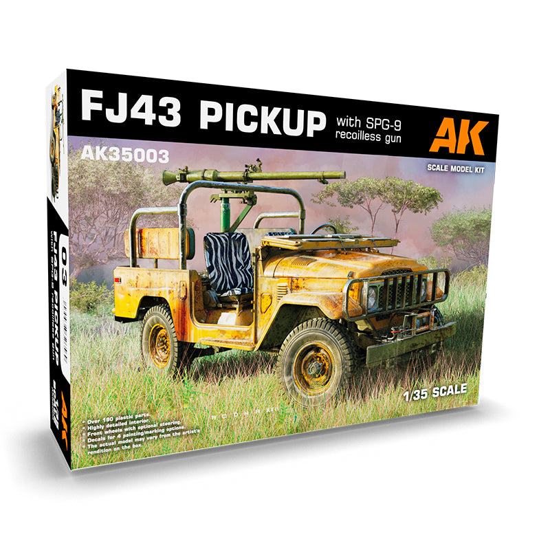 AK Interactive 1/35 FJ43 Pickup with SPG-9. RECOILLESS GUN Plastic Model Kit/
