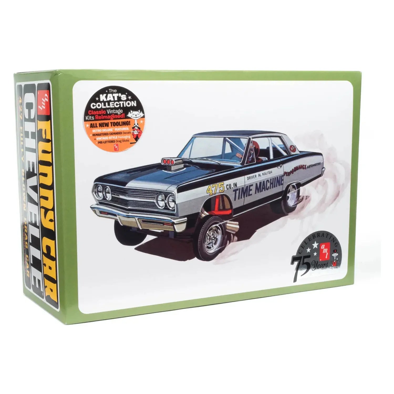 AMT 1/25 1965 Chevy Chevelle AWB "Time Machine" Plastic Model Kit