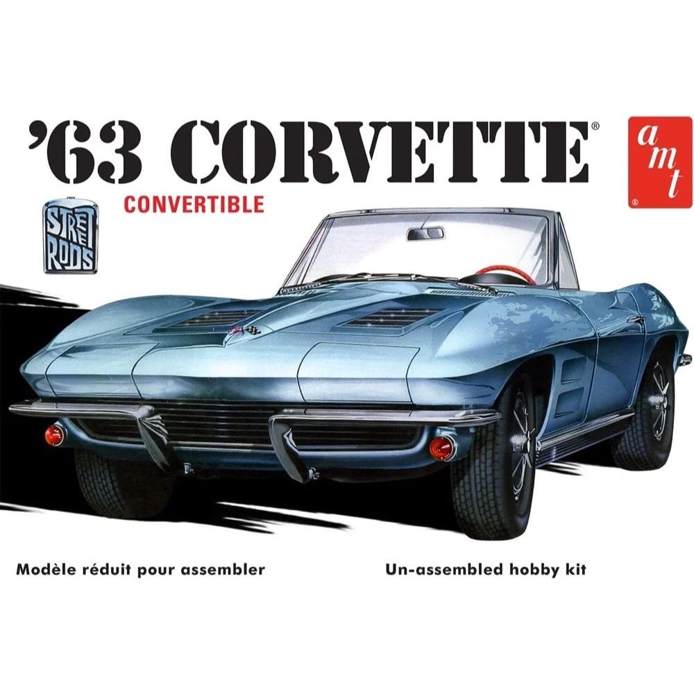 AMT 1/25 1963 Chevy Corvette Convertible Plastic Model Kit