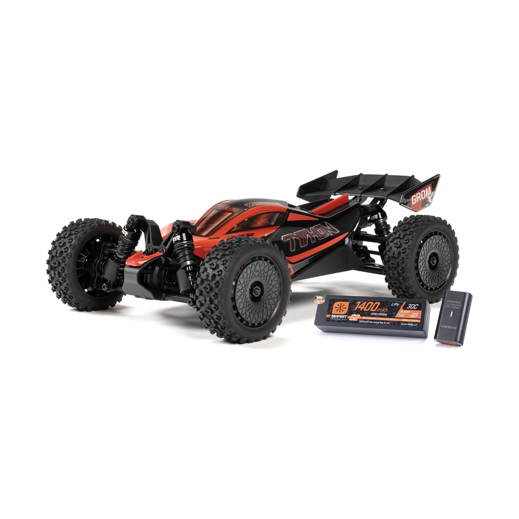 Arrma Typhon Grom Brushless 1/18 4x4 Buggy RTR, Red, ARA2306ST1