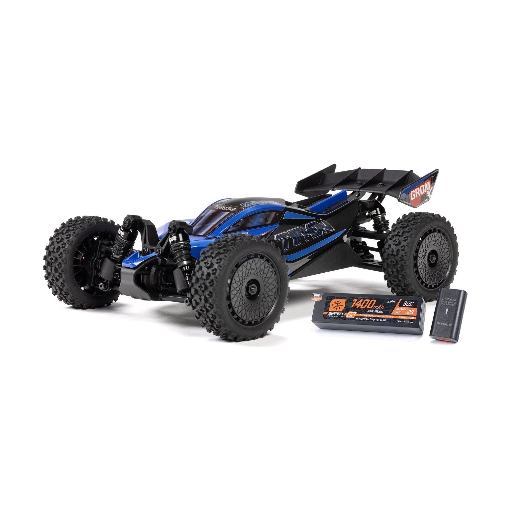 Arrma Typhon Grom Brushless 1/18 4x4 Buggy RTR, Blue,ARA2306ST2