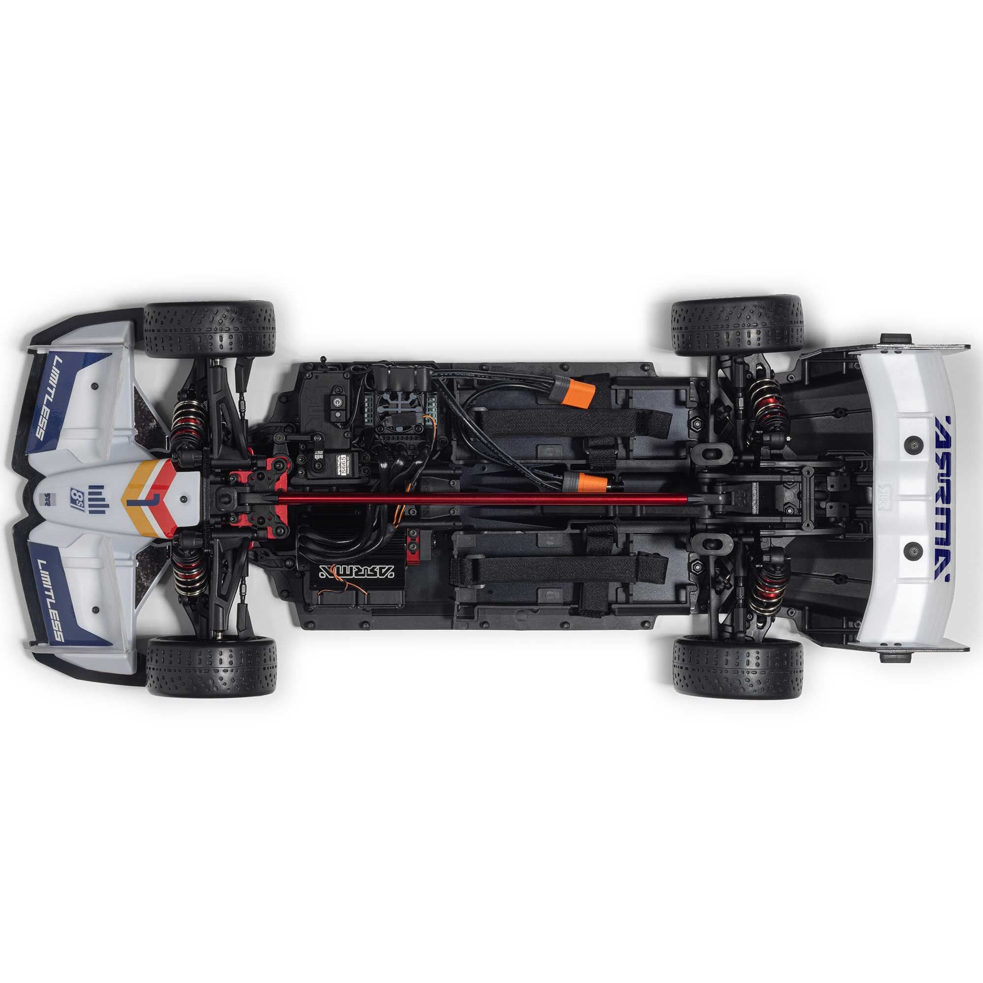 ARRMA 1/7 Limitless 120 8S BLX 4X4 Speed Machine, RTR with AVC, White/Blue, ARA7816T2