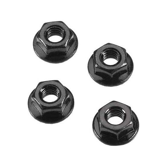 Arrma Serrated Flange Wheel Nut, 4mm, 4 Pieces, AR708003