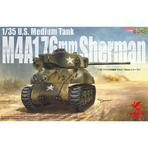 AZUKA 1/35 M4A1 76mm Sherman Plastic Model Kit