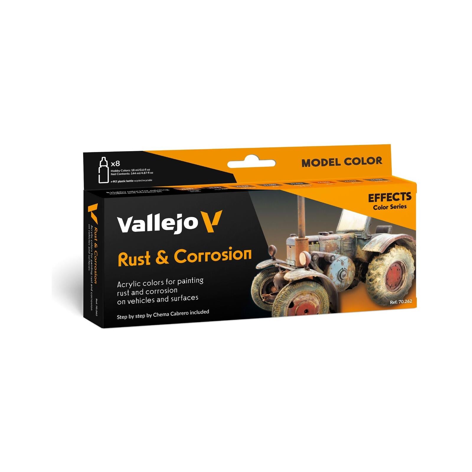 Vallejo Model Colour: Rust & Corrossion by Chema Cabrero (8 Colours) Acrylic Paint Set