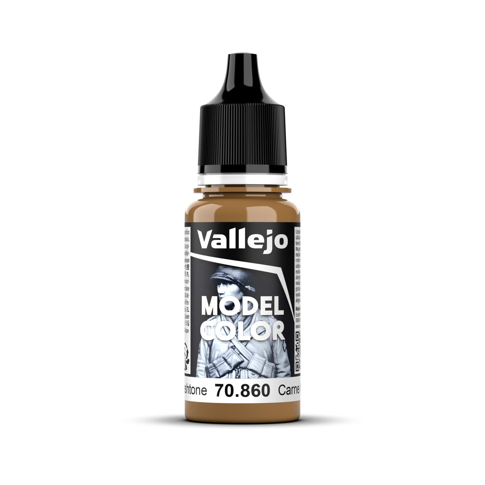 VALLEJO Model Colour #019 - Medium Fleshtone - 18 ml Matt Acrylic Paint