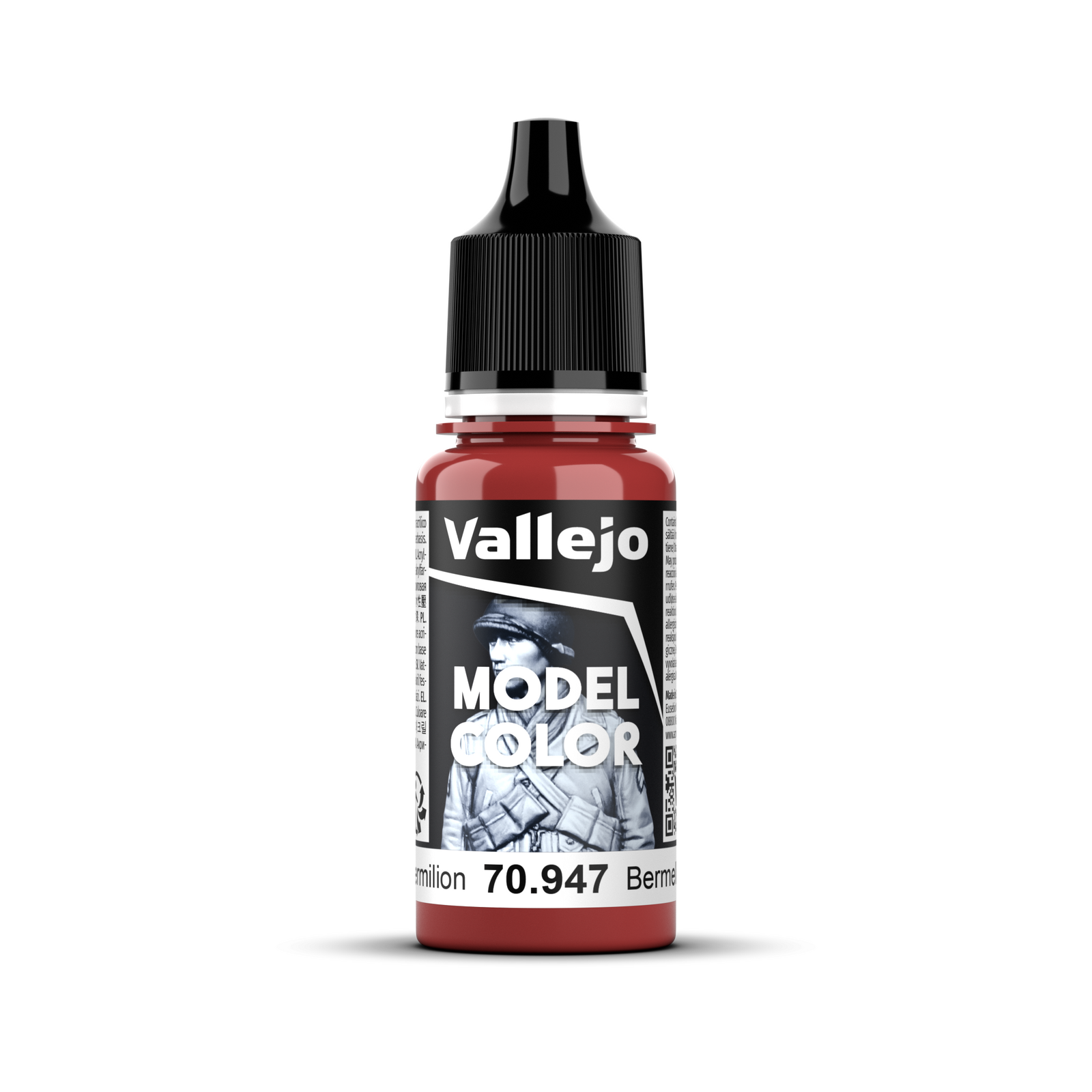 VALLEJO Model Colour #038 - Dark Vermilion - 18 ml Matt Acrylic Paint