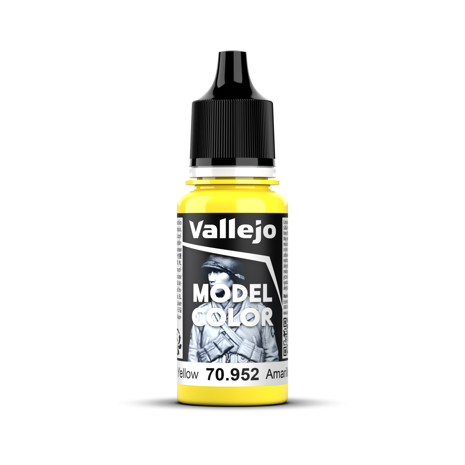 VALLEJO Model Colour #025 - Lemon Yellow - 18 ml Matt Acrylic Paint