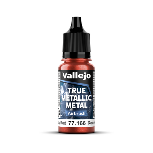 VALLEJO True Metallic Metal Airbrush Ruby Red 18 ml