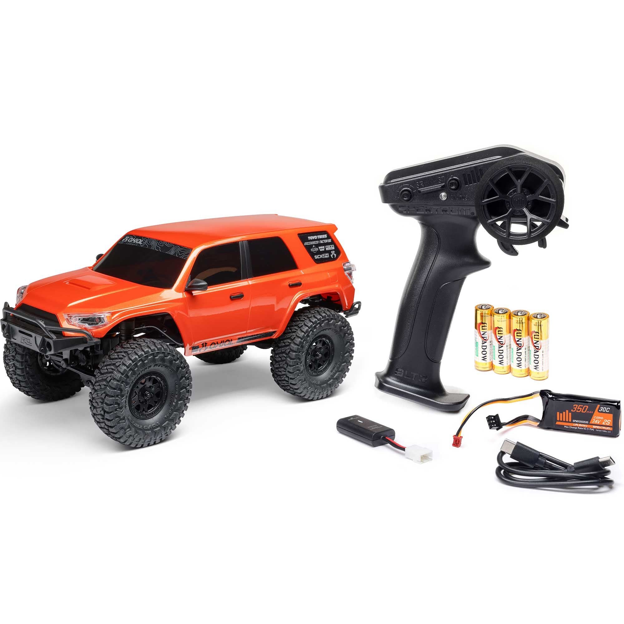 Axial SCX24 2024 Toyota 4Runner 1/24 Crawler RTR, Orange, AXI-2035T1