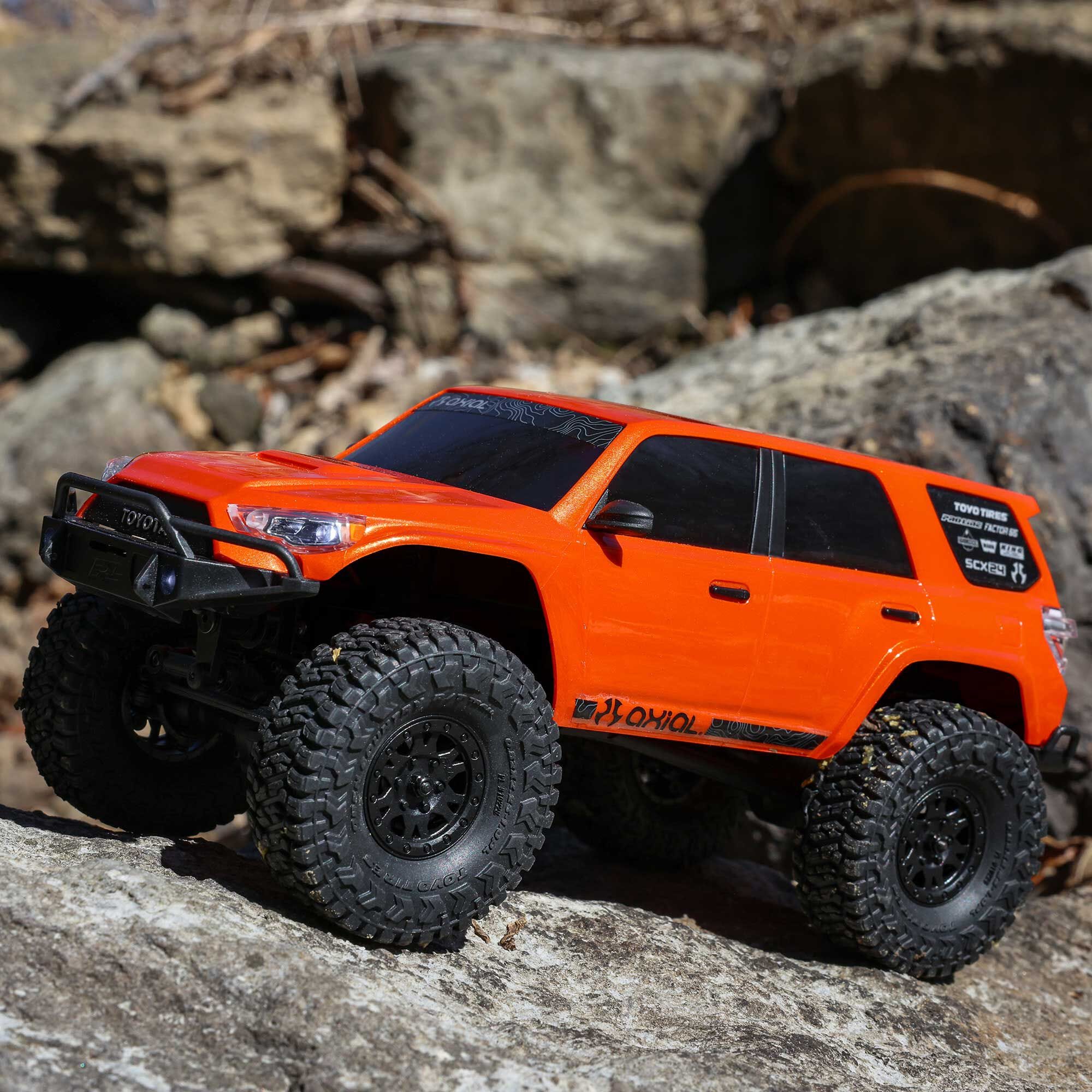 Axial SCX24 2024 Toyota 4Runner 1/24 Crawler RTR, Orange, AXI-2035T1