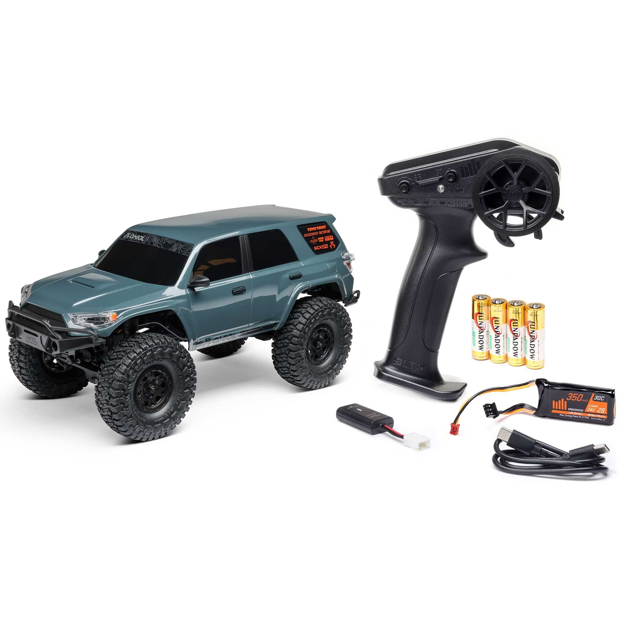 Axial SCX24 2024 Toyota 4Runner 1/24 Crawler RTR, Gun Metal Gray, AXI-2035T2