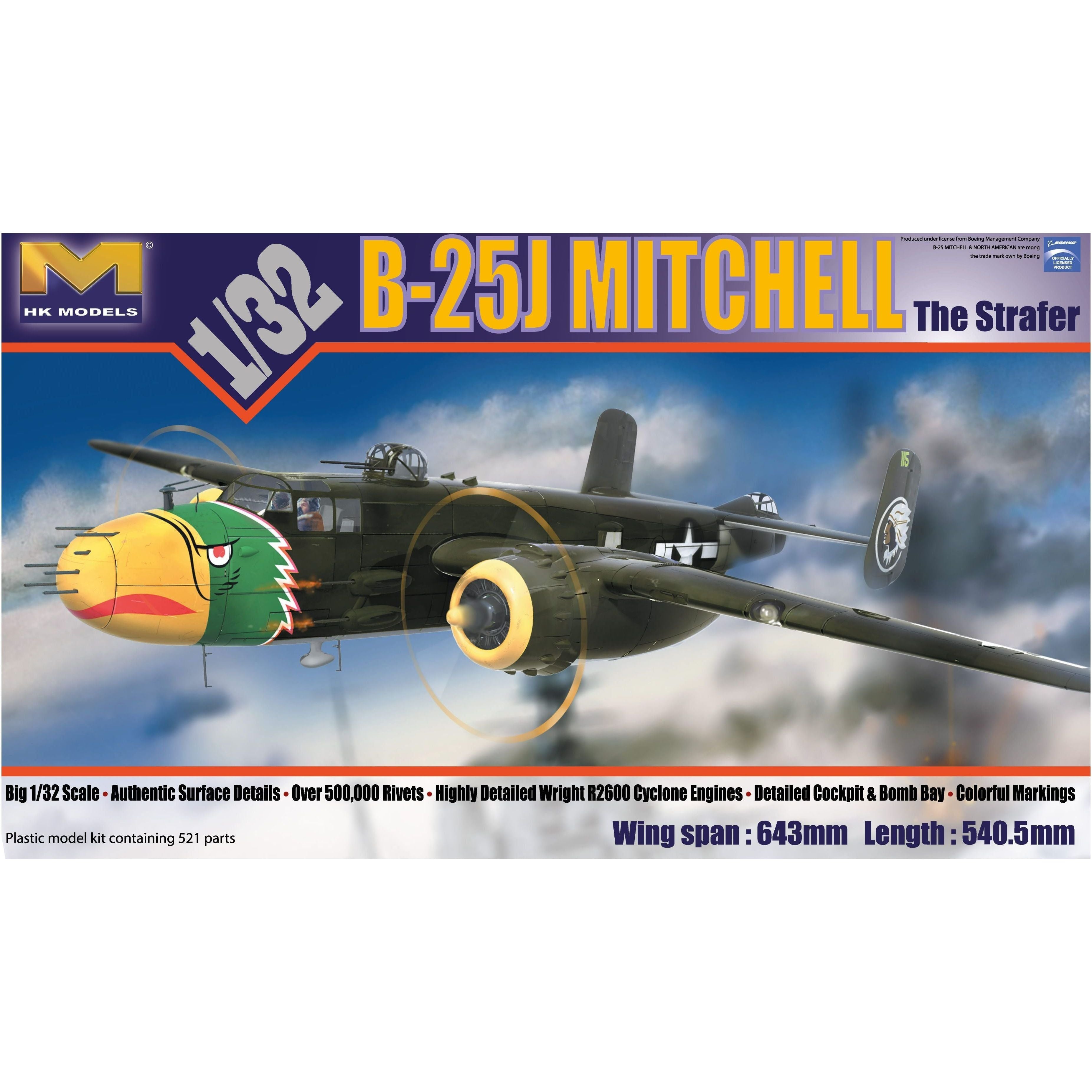 HONG KONG MODELS 1/32 B-25J Mitchell Strafer
