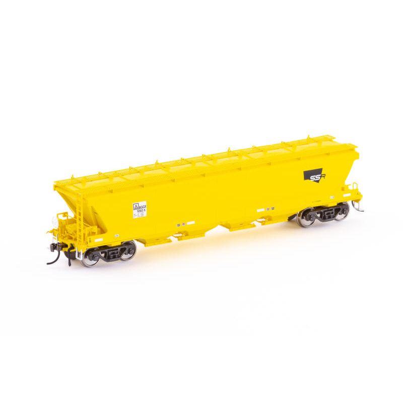 AUSCISION HO BGGX Grain Hopper, SSR Yellow with SSR Logo - 4 Wagon Pack
