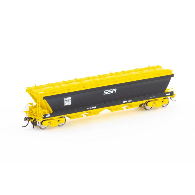 AUSCISION HO BGGX Grain Hopper, SSR Yellow/Black with SSR Logo - 4 Wagon Pack