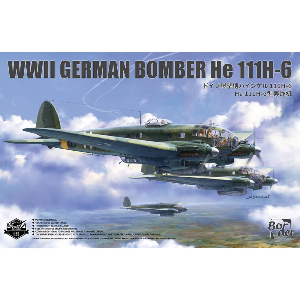 BORDER MODEL 1/35 WWII German Bomber Heinkel 111 H-6 Plastic Model Kit