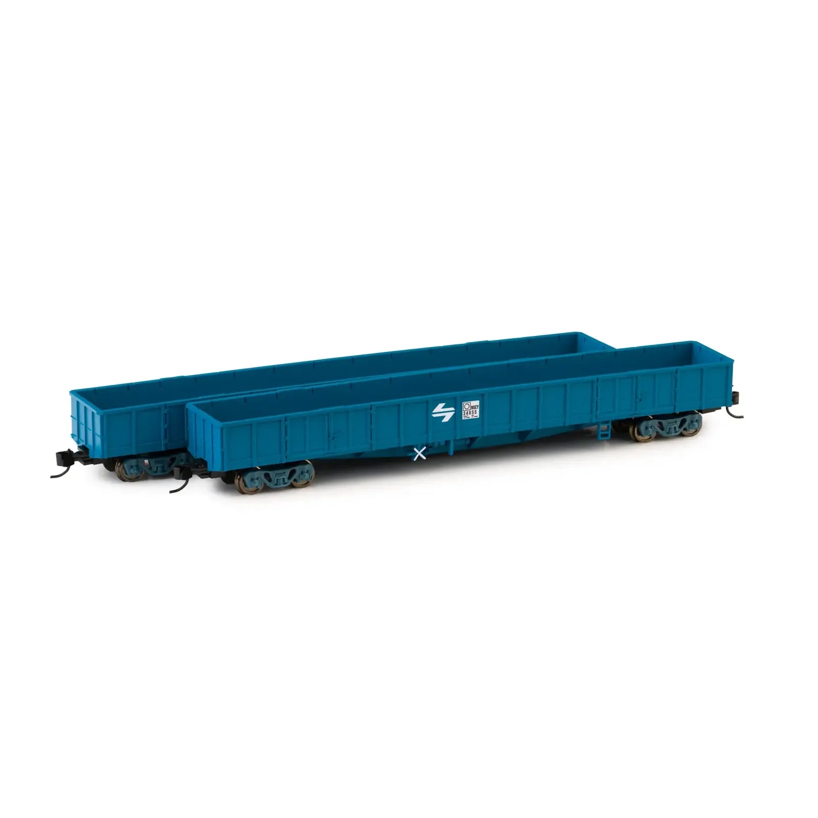 BUCKAMBOOL N NOCY55/NOCY84 PTC Blue with White L7 Open Wagon 2 Pack