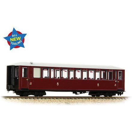 Narrow Gauge Ffestiniog Railway 'Tin Car' Saloon Third No. 119 FR Maroon