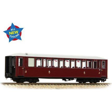 Narrow Gauge Ffestiniog Railway 'Tin Car' Saloon Third No. 120 FR Maroon