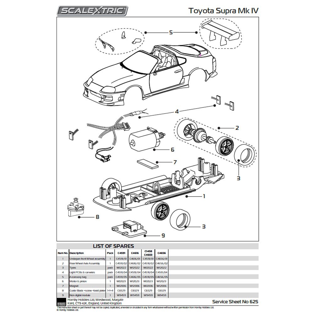 SCALEXTRIC 1/32 Toyota Supra - British GT 2003
