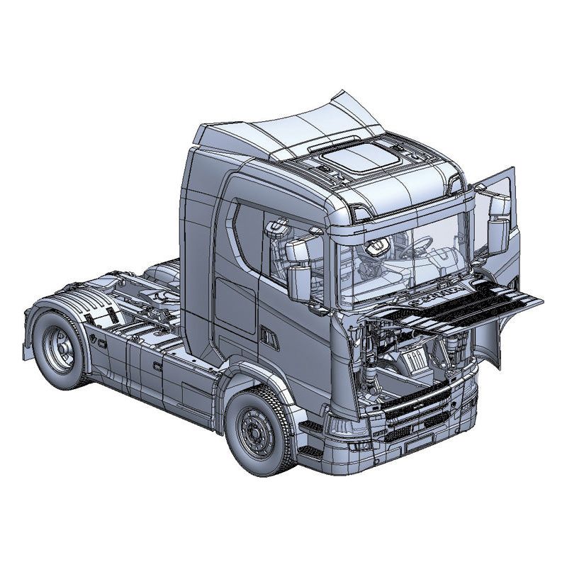 ITALERI Scania S770 4x2 Normal Roof "Grey Cab" (New Decal Sheet)