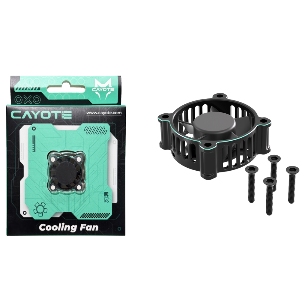 CAYOTE Crest 8/8 Evo Aluminum 30x30x10mm Cooling Fan w/Micro Plug (Aurora Green)
