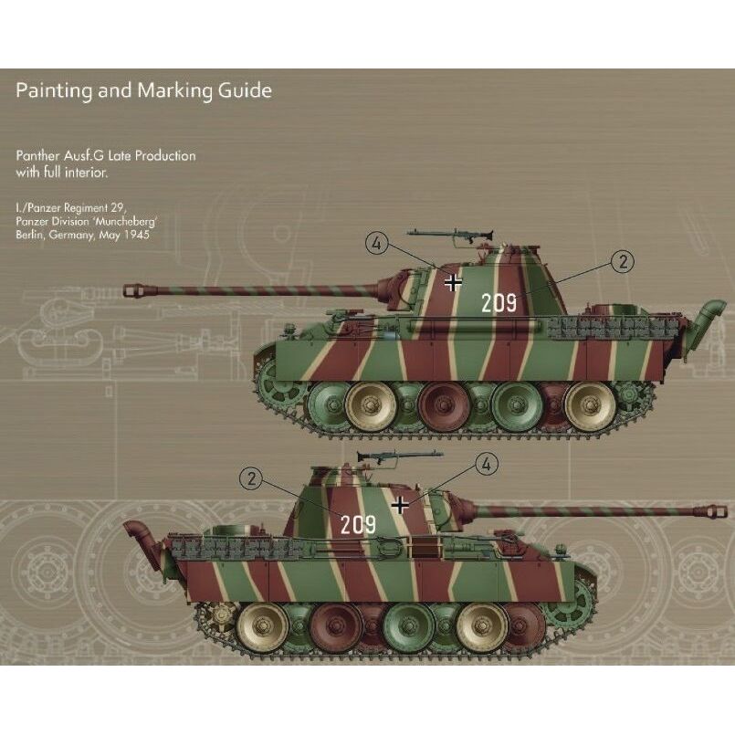 DAS WERK 1/35 Panther Ausf.G Late Production Plastic Model Kit