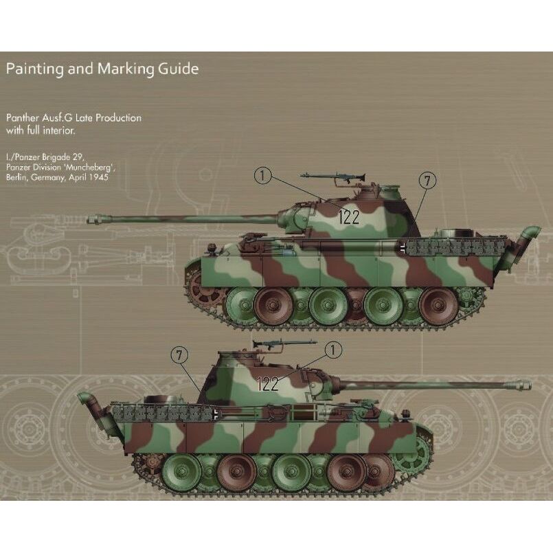 DAS WERK 1/35 Panther Ausf.G Late Production Plastic Model Kit