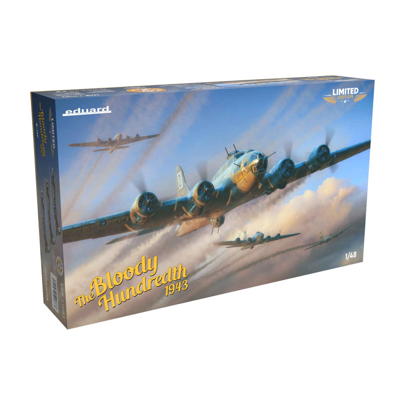 EDUARD 1/48 "The Bloody Hundredth 1943 B-17F Flying Fortress Limited Edition Plastic Model Kit