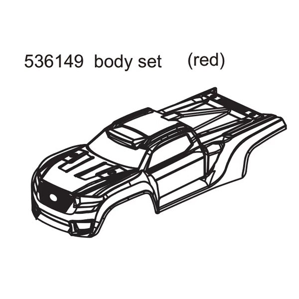 FS Racing 536146 Body Set Red