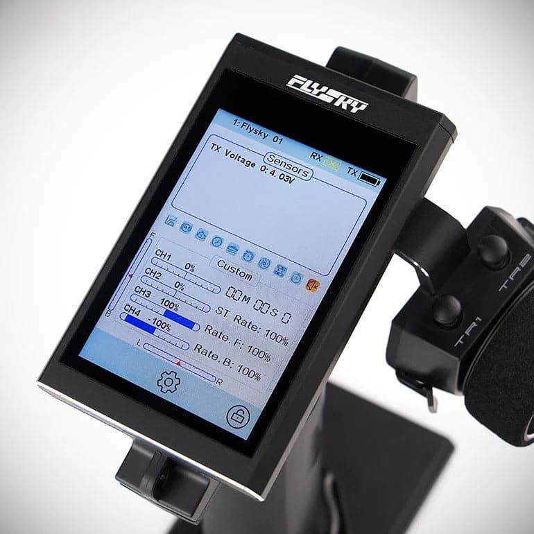 FLYSKY NB4+ 2.4GHz Touch Screen Wheel Radio System (Left or Right Hand Adjustable)
