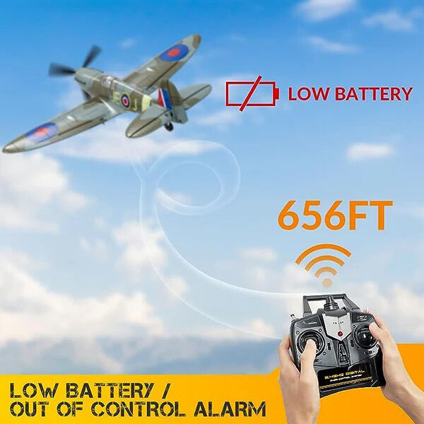 VOLANTEX 76112R-2B Spitfire 400mm RTF Gyro 2 Batteries