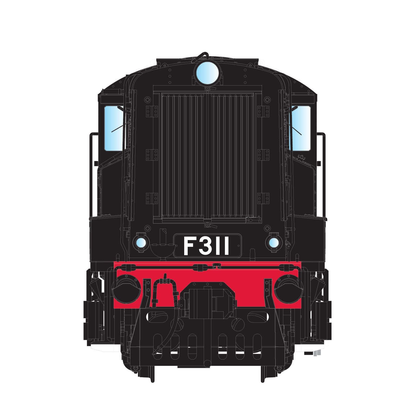 IDR HO F 311 Original Black with Buffers - DC