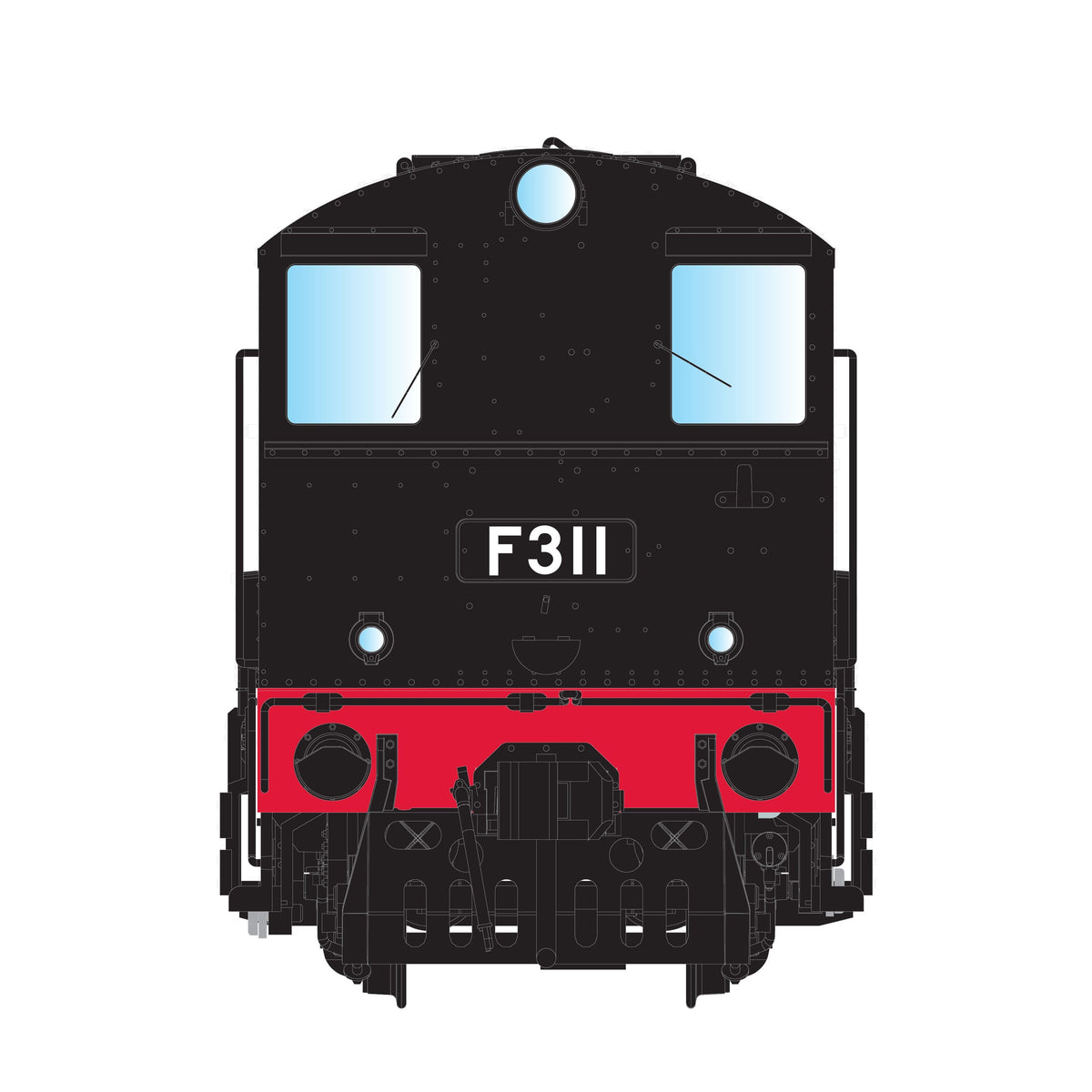 IDR HO F 311 Original Black with Buffers