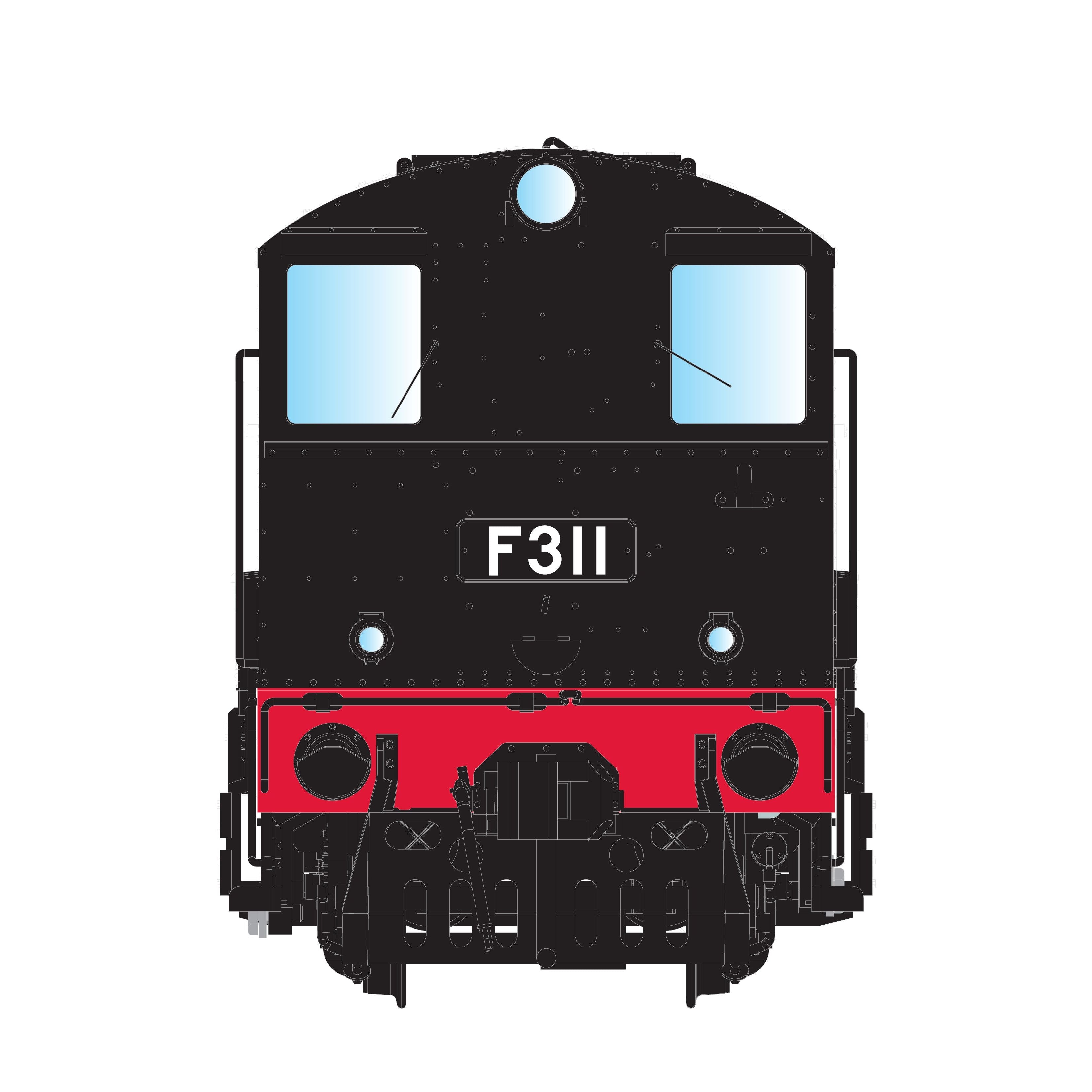 IDR HO F 311 Original Black with Buffers - DCC Sound